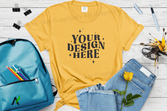 Comfort Colors 1717 Mockup - 018: A Professional Tool for Showcasing T-Shirt Designs