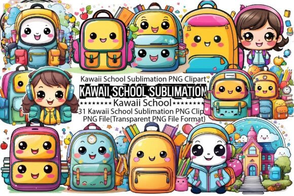 Kawaii School Sublimation Bundle: A Creative Resource for Modern Designers