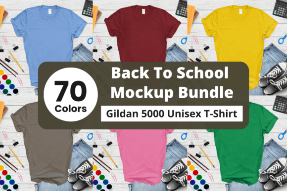 Mastering T-Shirt Design with the Gildan 5000 Unisex Mockup Bundle