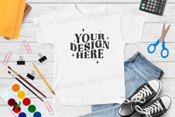 Mastering T-Shirt Design with the Kids Bella Canvas 3001B Mockup - 021