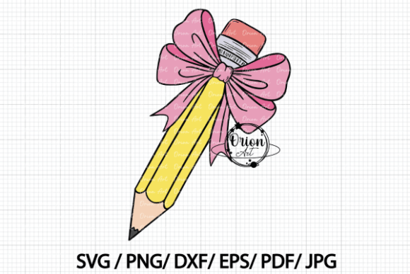 Pencil Svg, Pencil with a Bow Svg Png: A Versatile Design for Creative Projects