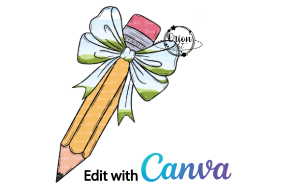 Pencil with a Bow Canva Frame Template: A Practical Tool for Creative and Educational Projects