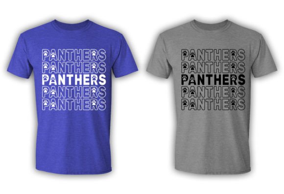 Powerful Typography for Every Purpose: The Panthers Stacked Text Style Vector