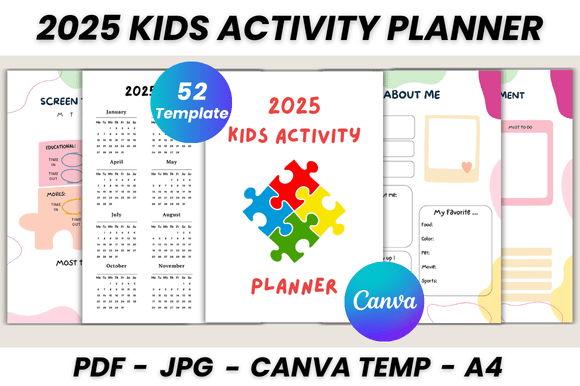 The Ultimate 2025 Kids Activity Planner Canva Template